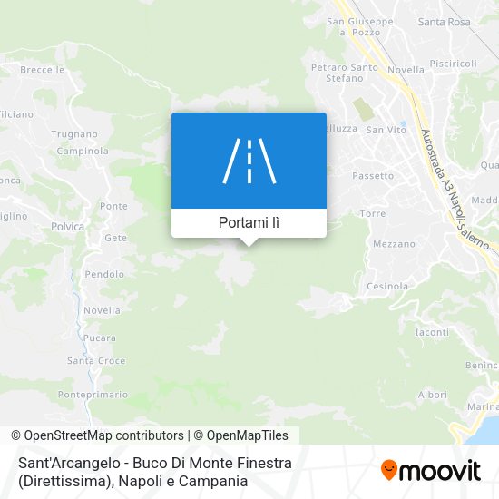 Mappa Sant'Arcangelo - Buco Di Monte Finestra (Direttissima)