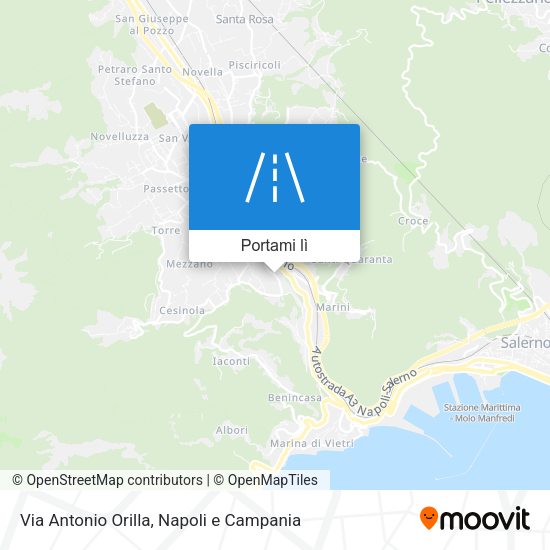 Mappa Via Antonio Orilla