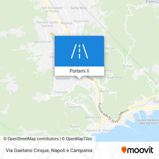 Mappa Via Gaetano Cinque