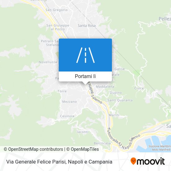 Mappa Via Generale Felice Parisi