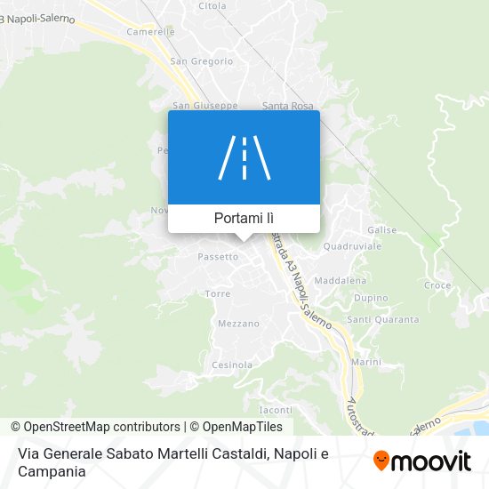 Mappa Via Generale Sabato Martelli Castaldi