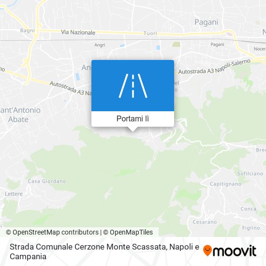 Mappa Strada Comunale Cerzone Monte Scassata
