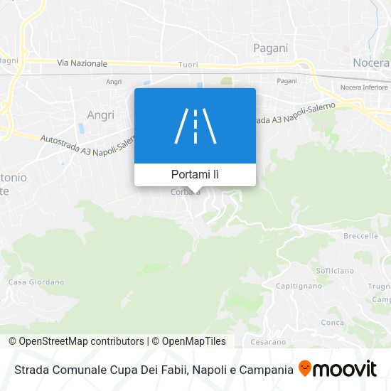 Mappa Strada Comunale Cupa Dei Fabii