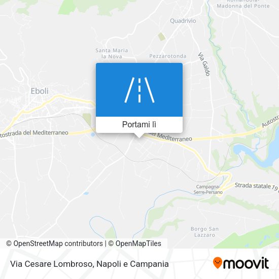 Mappa Via Cesare Lombroso