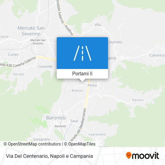 Mappa Via Del Centenario