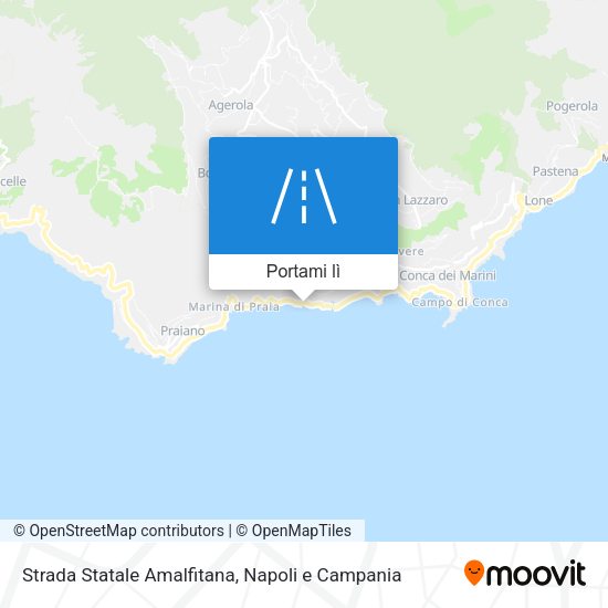 Mappa Strada Statale Amalfitana