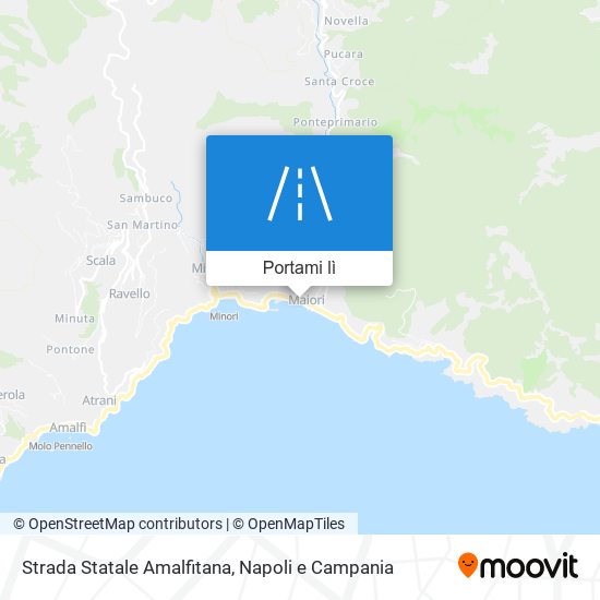 Mappa Strada Statale Amalfitana