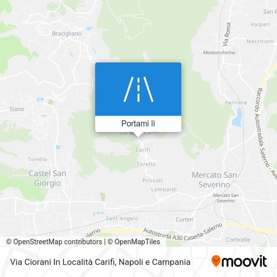 Mappa Via Ciorani In Località Carifi