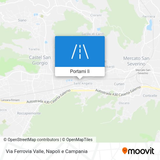 Mappa Via Ferrovia Valle