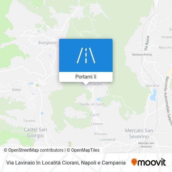 Mappa Via Lavinaio In Località Ciorani