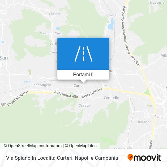 Mappa Via Spiano In Località Curteri