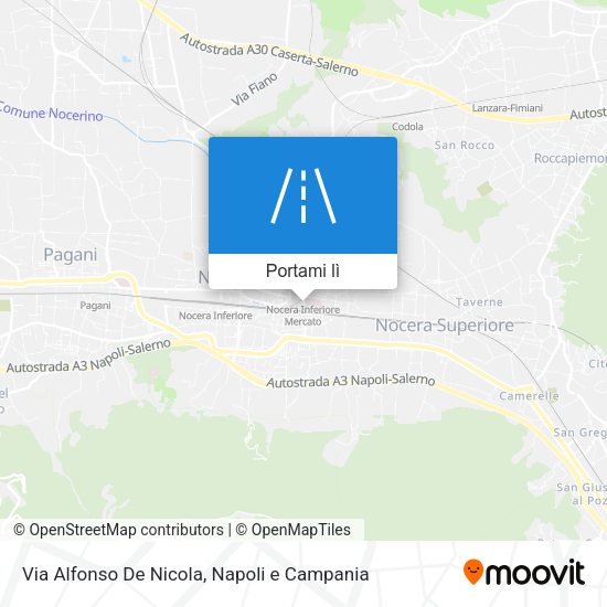 Mappa Via Alfonso De Nicola