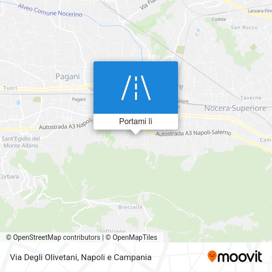 Mappa Via Degli Olivetani