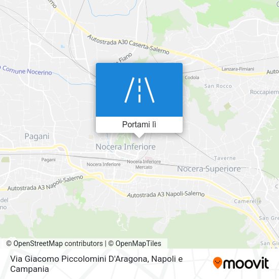 Mappa Via Giacomo Piccolomini D'Aragona