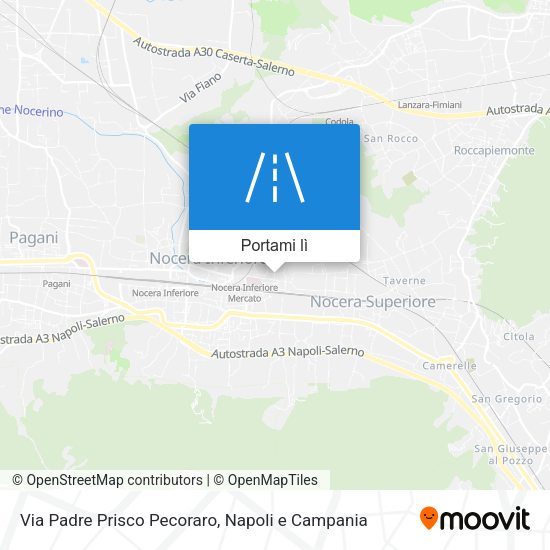 Mappa Via Padre Prisco Pecoraro