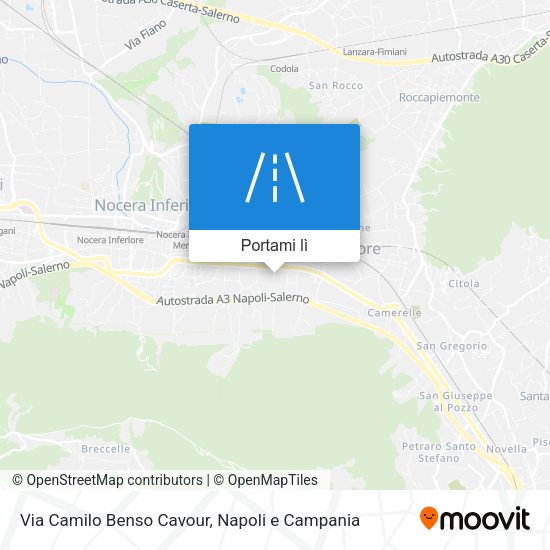 Mappa Via Camilo Benso Cavour