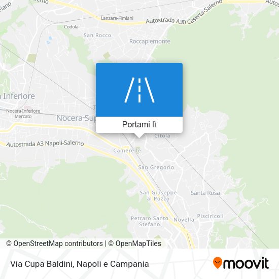 Mappa Via Cupa Baldini