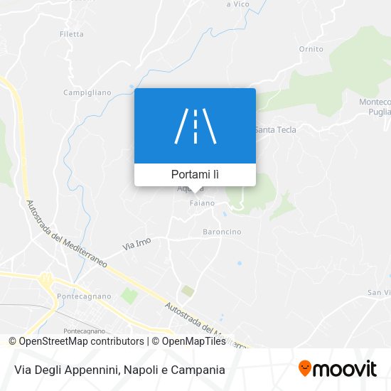 Mappa Via Degli Appennini