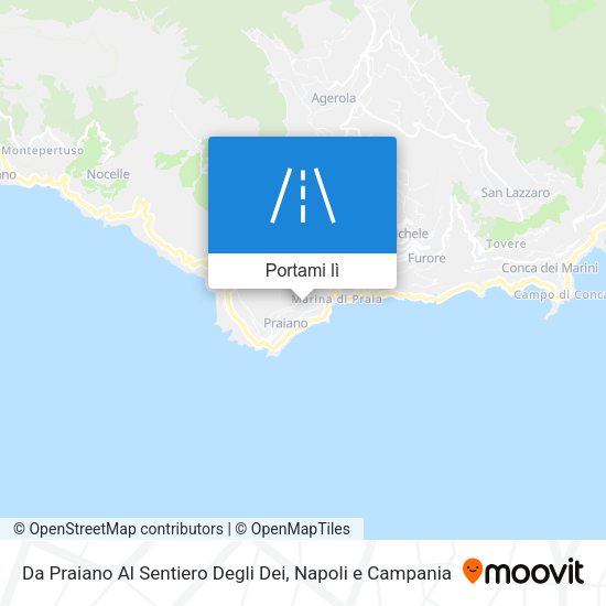 Mappa Da Praiano Al Sentiero Degli Dei