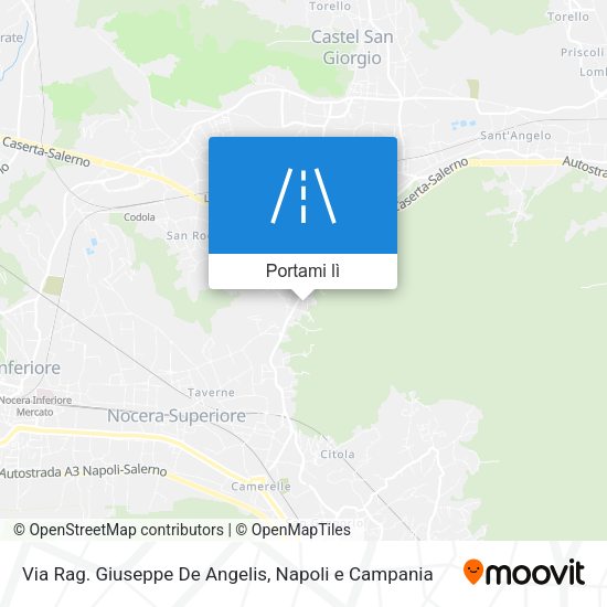 Mappa Via Rag. Giuseppe De Angelis