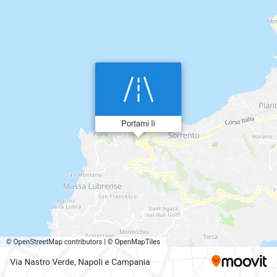Mappa Via Nastro Verde