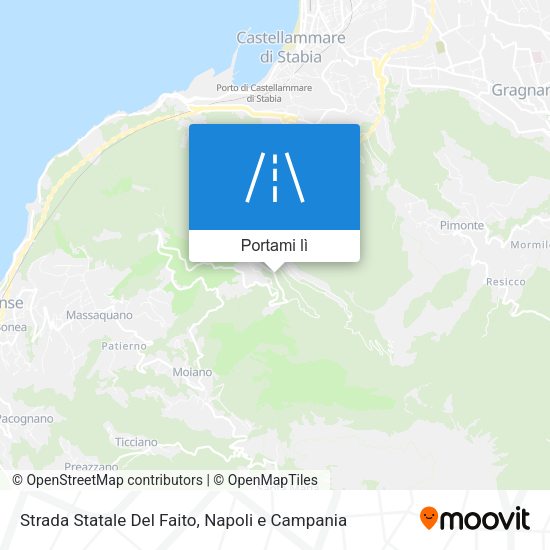 Mappa Strada Statale Del Faito