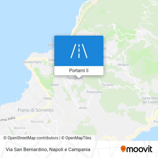 Mappa Via San Bernardino