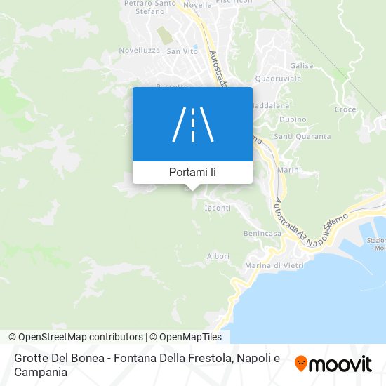 Mappa Grotte Del Bonea - Fontana Della Frestola