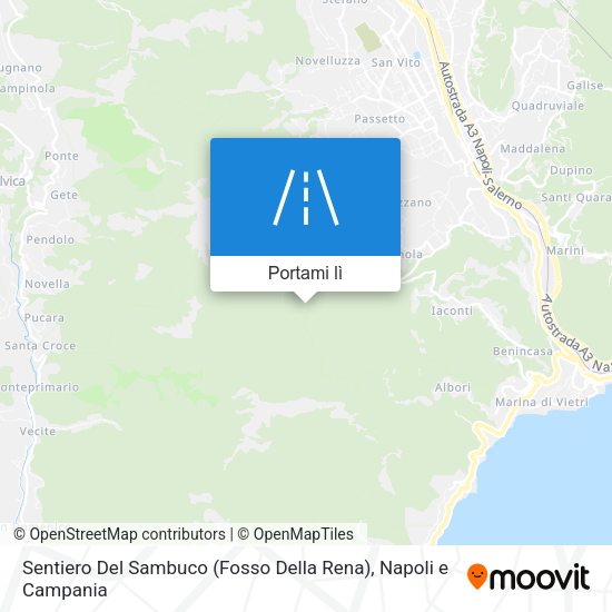 Mappa Sentiero Del Sambuco (Fosso Della Rena)