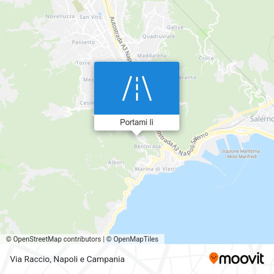 Mappa Via Raccio