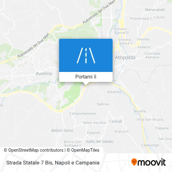 Mappa Strada Statale 7 Bis