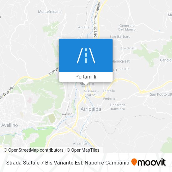 Mappa Strada Statale 7 Bis Variante Est