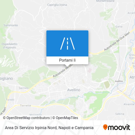 Mappa Area Di Servizio Irpinia Nord