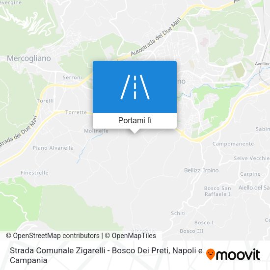Mappa Strada Comunale Zigarelli - Bosco Dei Preti