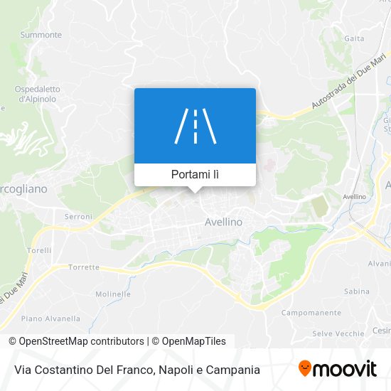 Mappa Via Costantino Del Franco