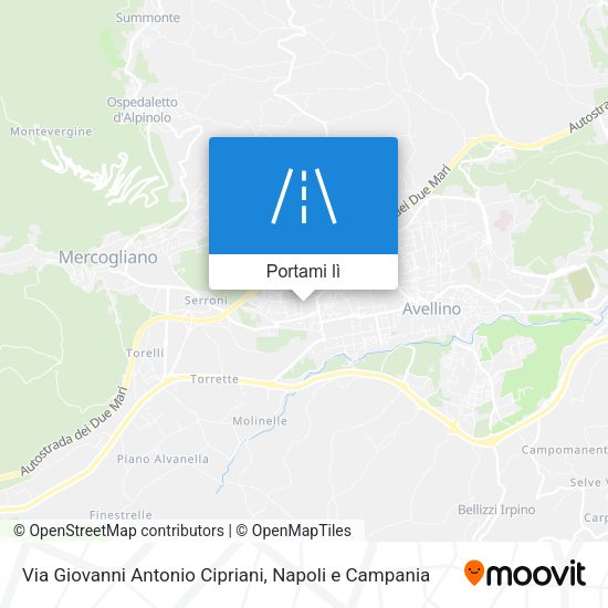 Mappa Via Giovanni Antonio Cipriani
