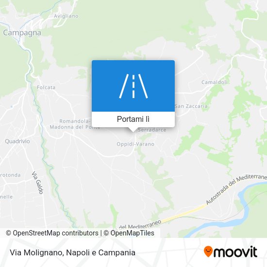 Mappa Via Molignano