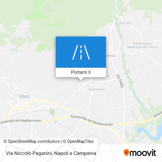 Mappa Via Niccolò Paganini