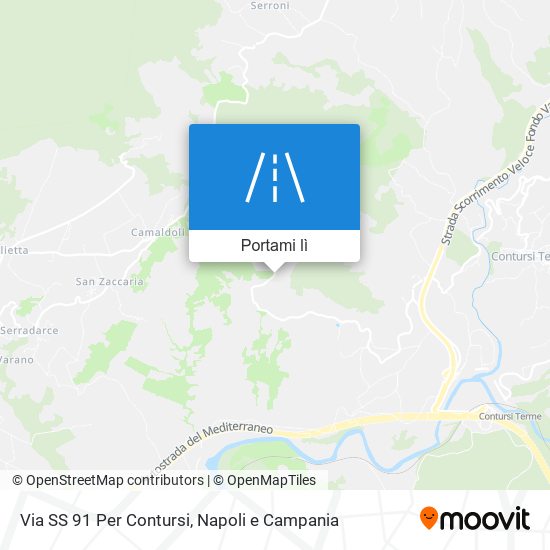 Mappa Via SS 91 Per Contursi