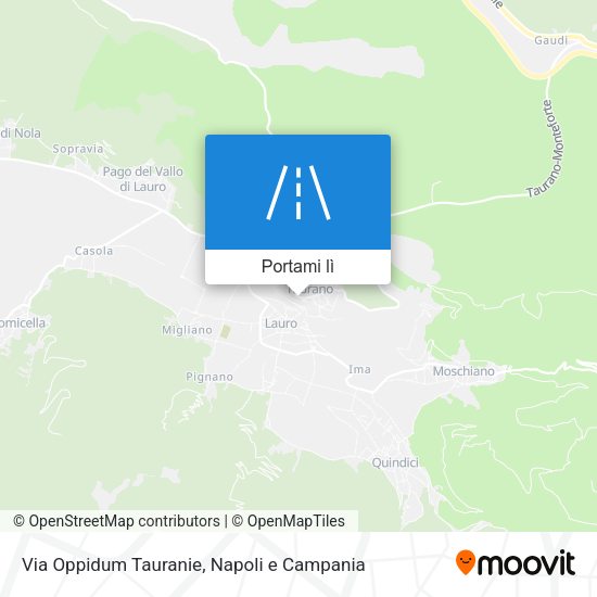 Mappa Via Oppidum Tauranie