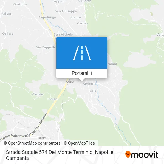Mappa Strada Statale 574 Del Monte Terminio