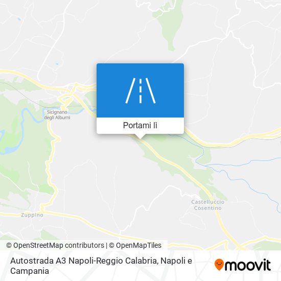 Mappa Autostrada A3 Napoli-Reggio Calabria