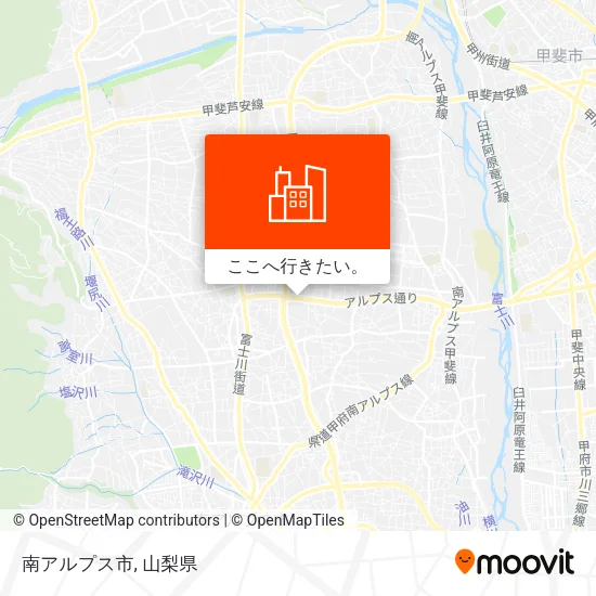 南アルプス市地図