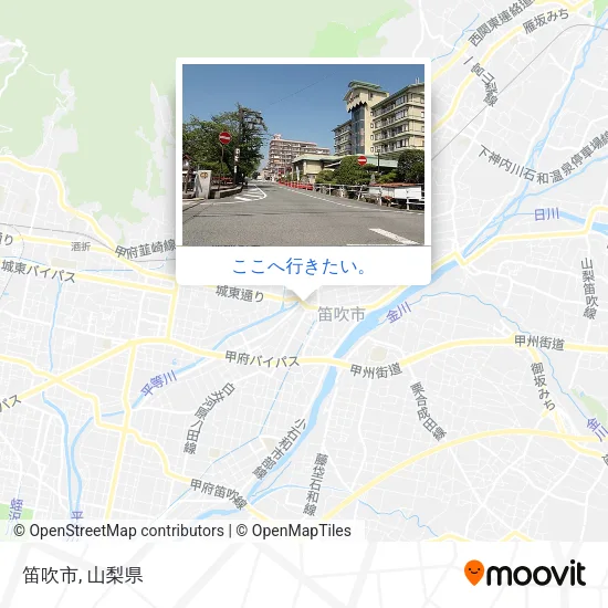 笛吹市地図