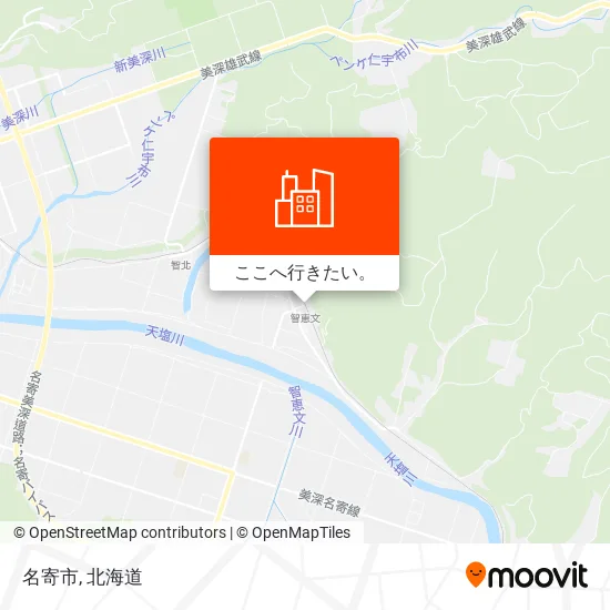 名寄市地図