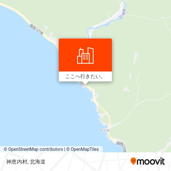 神恵内村地図