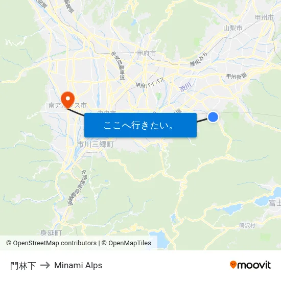 門林下 to Minami Alps map