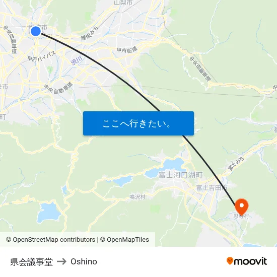 県会議事堂 to Oshino map