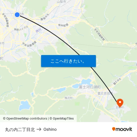 丸の内二丁目北 to Oshino map