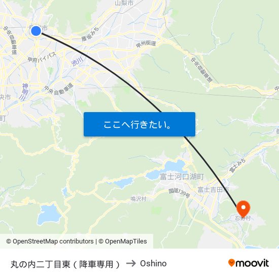 丸の内二丁目東（降車専用） to Oshino map